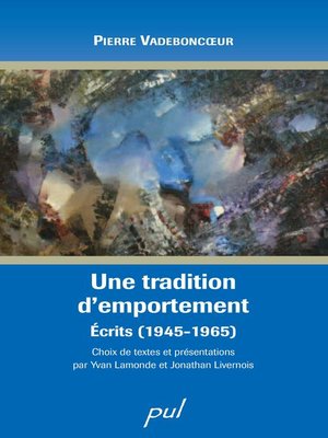 cover image of Une tradition d'emportement